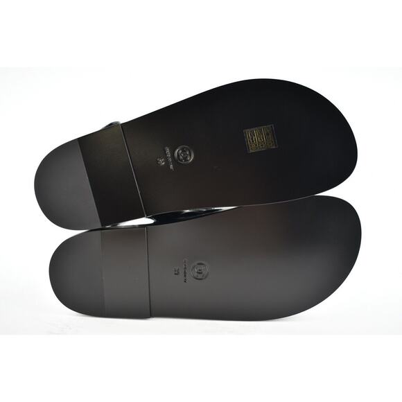 Chanel 21C Black Caviar Gold CC Logo Mule Slide Strap Flat Teva Dad Sandal 39 - Picture 12 of 12